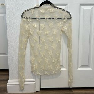 Free People Small Cream Layering Long Sleeve